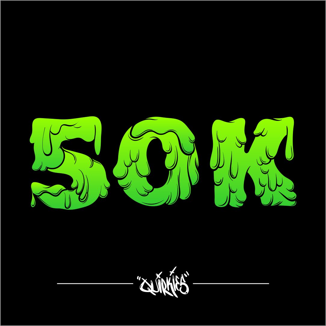 50,000 Quirkie followers. 

Thank you to each and every one of you. 

All we ask, Keep Quirking!