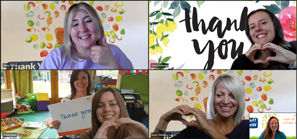 Mrs_M_B's tweet photo. Happy #Friyay!
As #AcornsThankYouWeek comes to an end, in today's @AcornsHospice Area & Events team meeting we are so grateful for all our fundraisers and supporters, we couldn't do what we do without you!
So THANK-YOU!!!! https://t.co/Gcw9pb2Nhl