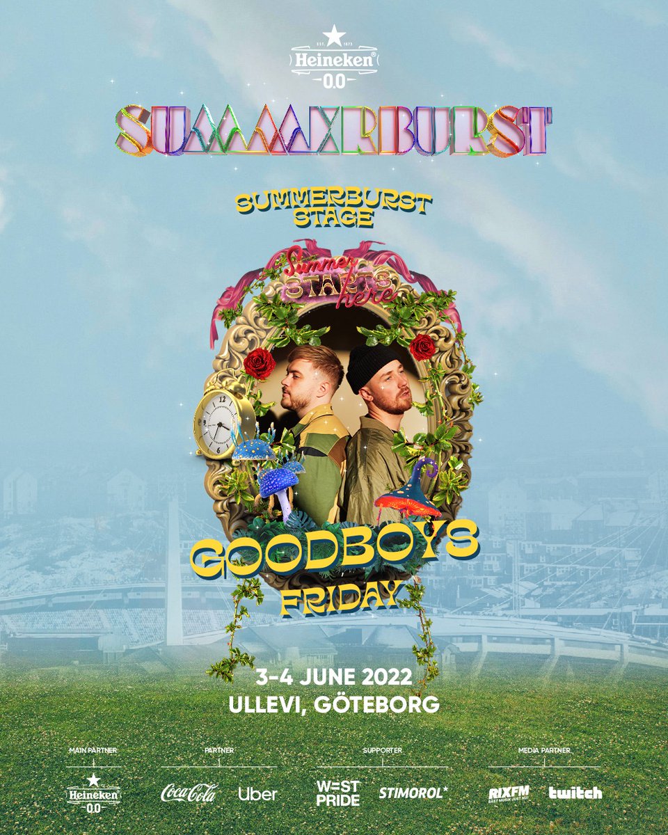 Goodboys (@goodboysoff) on Twitter photo Yes Sweden! We're playing <a href="/SummerburstCrew/">SUMMERBURST</a> next Friday ☀️ Last few tickets here: summerburst.se
#summerburst2022 Yes Sweden! We're playing <a href="/SummerburstCrew/">SUMMERBURST</a> next Friday ☀️ Last few tickets here: summerburst.se
#summerburst2022