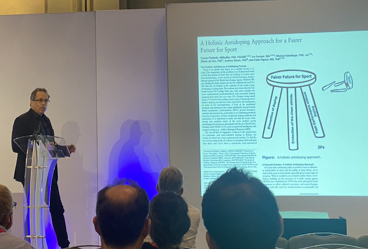 Great diagram of the 3 pillars for fairer sport by <a href="/YannisPisiladis/">Yannis</a> as part of this morning’s session on sport integrity. We need to ensure fair competition within sport. Interesting discussions on controversy of sport technologies and anti doping protocols <a href="/basem_uk/">basem_uk</a> #basemconf22
