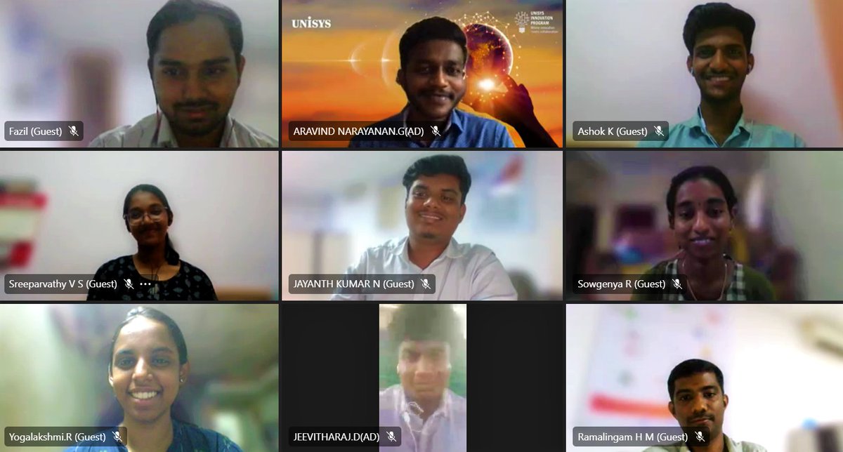 UnisysIndia's tweet photo. The top three teams of the #UnisysInnovationProgram or #UIP Year 13, are from: 
1. Sri Manakula Vinayagar Engineering College, Puducherry
2. Mangalore Institute of Technology &amp; Engineering, Karnataka
3. Kamaraj College of Engineering &amp; Technology, Tamil Nadu

Congratulations! https://t.co/fxtTbjS3Er