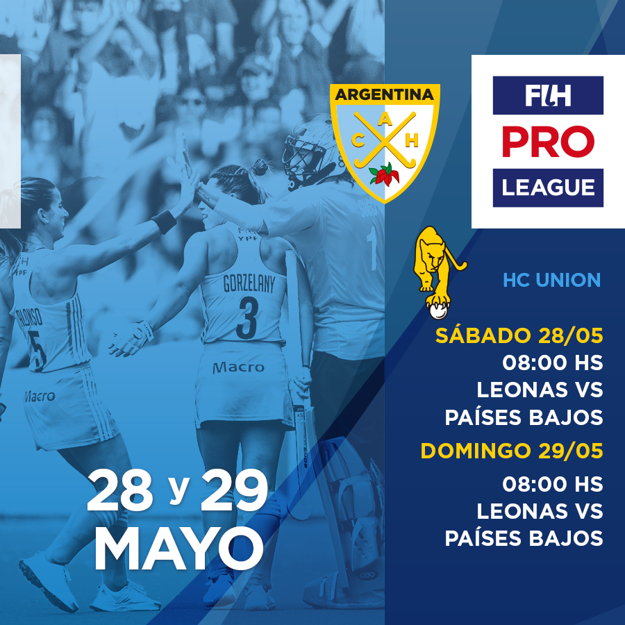 Agendá los partidos de #LasLeonas del próximo fin de semana 🔜

🗓 Sábado 28 y domingo 29
Paises Bajos 🇳🇱 - #Leonas 🇦🇷
⏰ 8 am
📺 ESPN 3 / Star + / watch.hockey

🤜🇦🇷🤛
