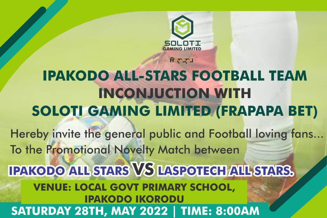 ForeverDau's tweet photo. To welcome her #Ikorodu customers, @FrapapaOfficial is COMING to town with a Novelty match!

As a #FrapStar, There will be FREEBIES, Merchandise for you as well as Bet account GIVEAWAY. 

Details in the BANNERS!

#thesoundofmoney #IkoroduOga #Ipakodo #Lagos https://t.co/Aaisnq9rGw