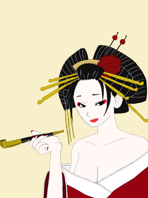 花魁のtwitterイラスト検索結果 古い順