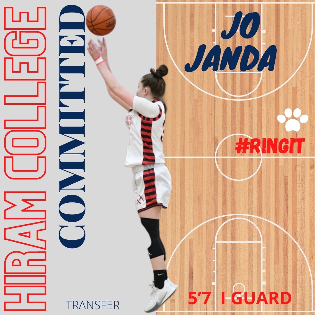 HiramCollegeWBB's tweet photo. Introducing our transfers into the CLASS OF 2025!🐾

Meet Jo Janda from Chardon High School!

Why Hiram?
“I chose Hiram because of how close it is to my hometown and the way the other girls on the team welcomed me with open arms…”

#hiramcollege #hiramathletics #hcwbb #family https://t.co/VIhUYqwKdi