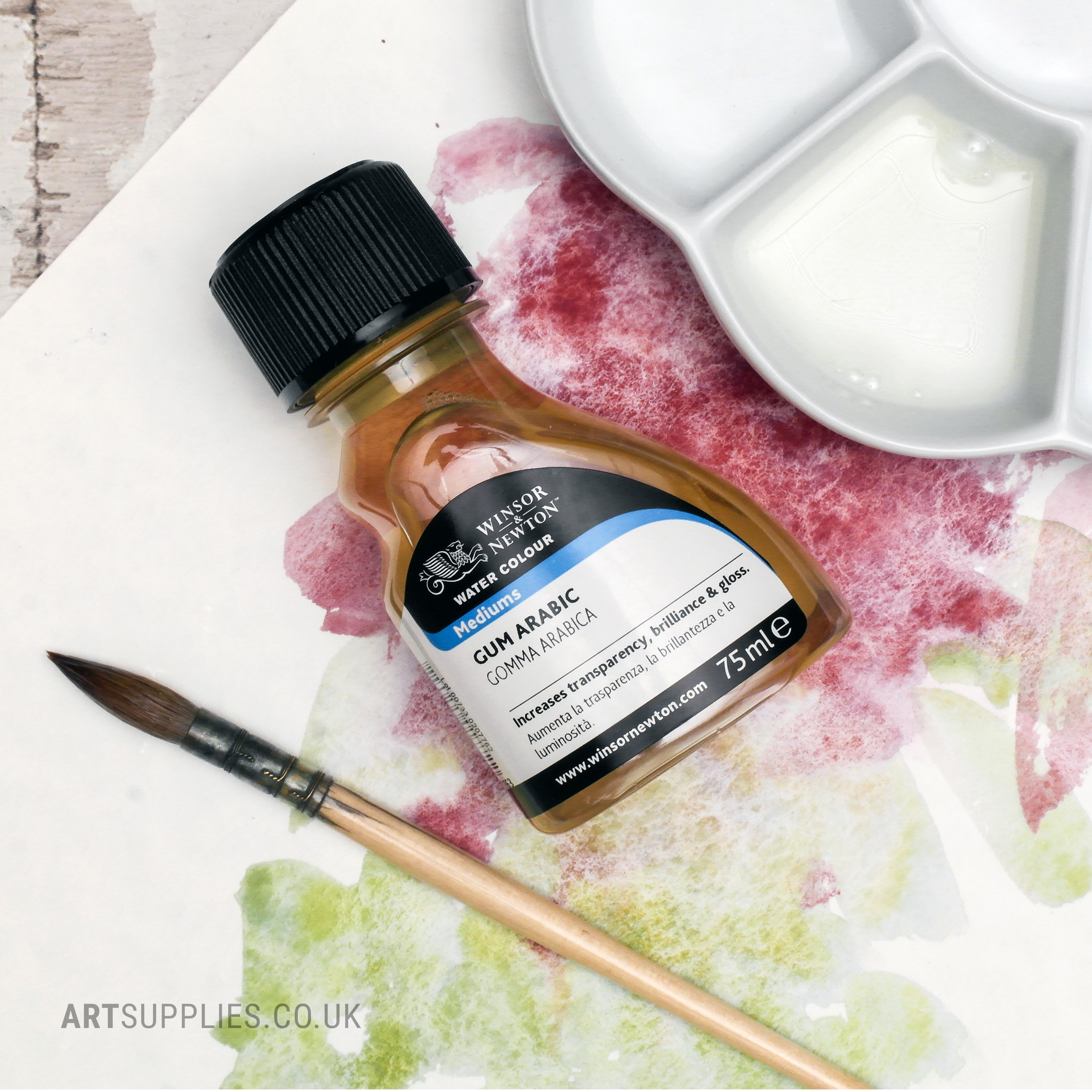 Ken Bromley Art Supplies on X: #WinsorAndNewton's Gum Arabic is a pale  amber liquid with a syrupy consistency that increases drying time, adds  gloss and increases transparency 💥 Buy today & save