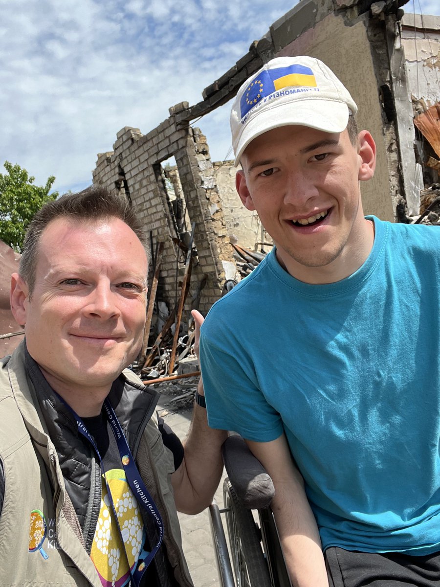 Before the war, Bogdan was a championship wheelchair racer, winning medals in Romania! We’re also going to bring him a new walker for his birthday on June 6, as his was lost with the house in Bucha.