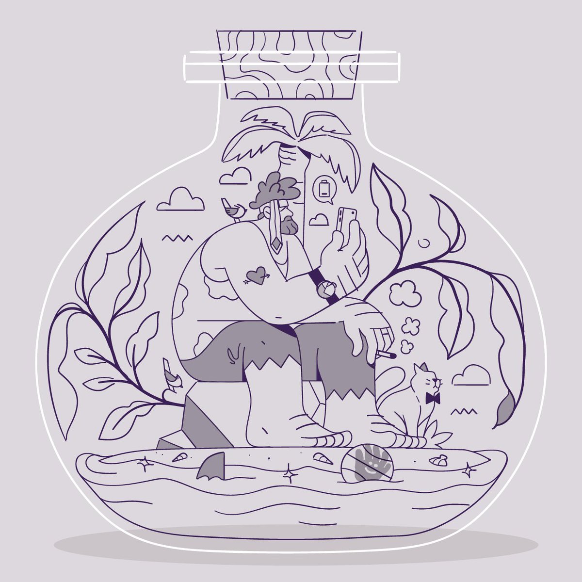 Another line art from our <a href="/vivarium_c/">Vivarium Collection</a> 🏝️😁
