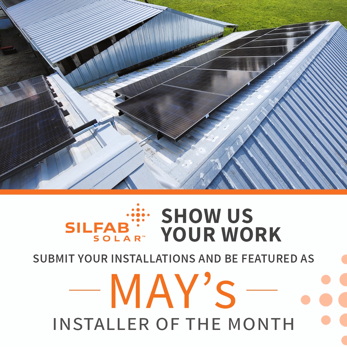 SilfabSolar's tweet image. Submit your Silfab Solar installations to be featured as May’s installer of the month. What’s in it for you? Learn more at bit.ly/PartnerSilfabI….

#solar #submityourinstall #silfabsolar #installer #highlight #partners