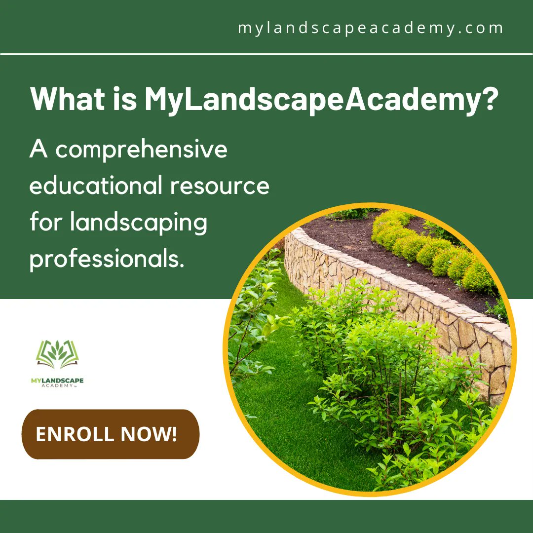 MyLandscapeAcad's tweet photo. What is MyLandscapeAcademy? A comprehensive educational resource for landscaping professionals. #onlinetraining #onlinepersonaltraining #trainingonline #onlinebusinesstraining #onlinefitnesstraining #employeetraining #employeestraining #employeetrainings #landscaping https://t.co/xDuHFyTglA