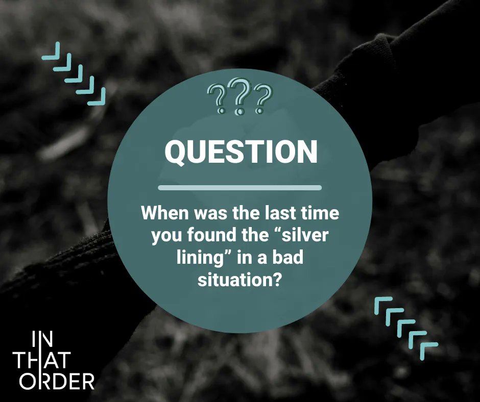 InThatOrderApp's tweet image. When was the last time you found the “silver lining” in a bad situation?
inthatorder.app

#mentalhealth #mentalhealthawareness #mentalhealthsupport #student #mentalhealthapp #inthatorderapp #selfcare