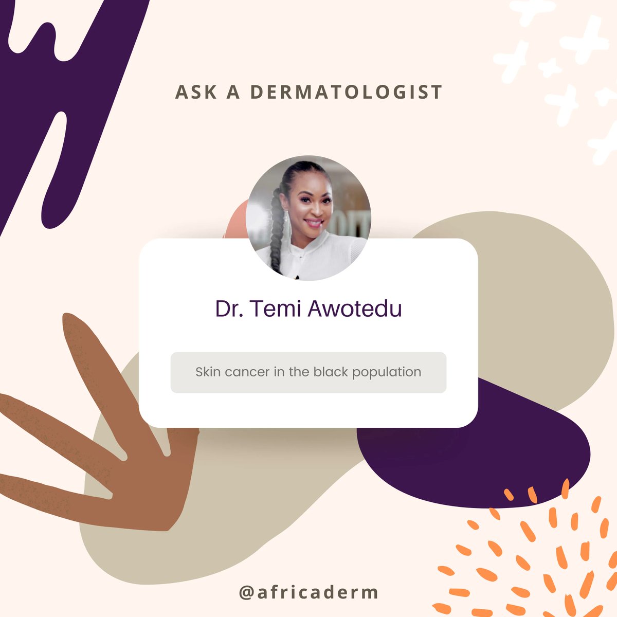 It is time for a QnA with Africaderm. 🙌🏿

What would you like to know about skin cancer? 🤔

Share your questions in the comments, and we'll get Dr Awotedu, our guest Dermatologist, to answer them this Saturday during our Instagram live at 11 am CAT!👇🏿