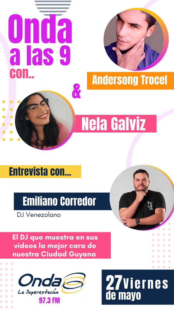 EmilianoCL's tweet image. En pocos minutos por 97.3 Onda ! Hablando de los proyectos musicales listos y por venir !!!!  Además de todos los trabajos Amoine @AmoineVisual