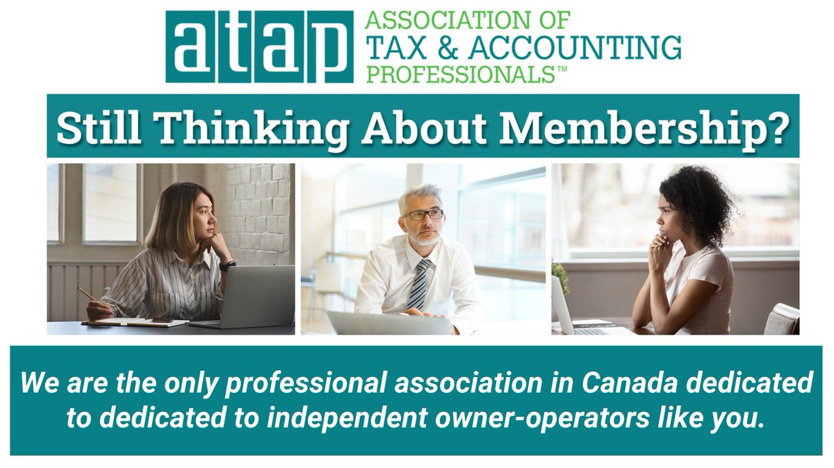 Being an independent owner-operator can be a lonely undertaking whether you’re in a big city or a small town. It helps to have a community of peers with whom you can share questions, answers, challenges &amp; triumphs. ATAP can help you connect. Find out how: atapcanada.org/site/membershi…