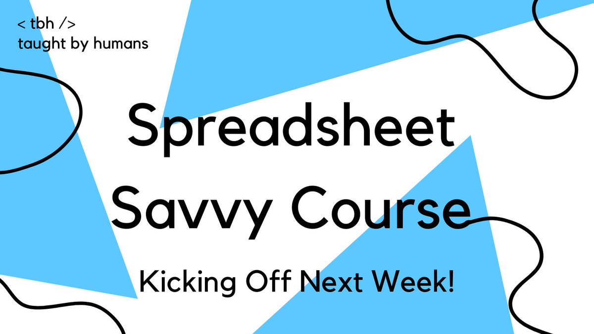 Our 10-week Spreadsheet Savvy course, led by 
<a href="/LauraLikesPi/">LauraLikesPi</a> and part of our project to make 100 women data confident, is kicking off next week...

We are so excited to start working with our cohort and help women improve their skills and confidence!

#taughtbyhumans #womenindata
