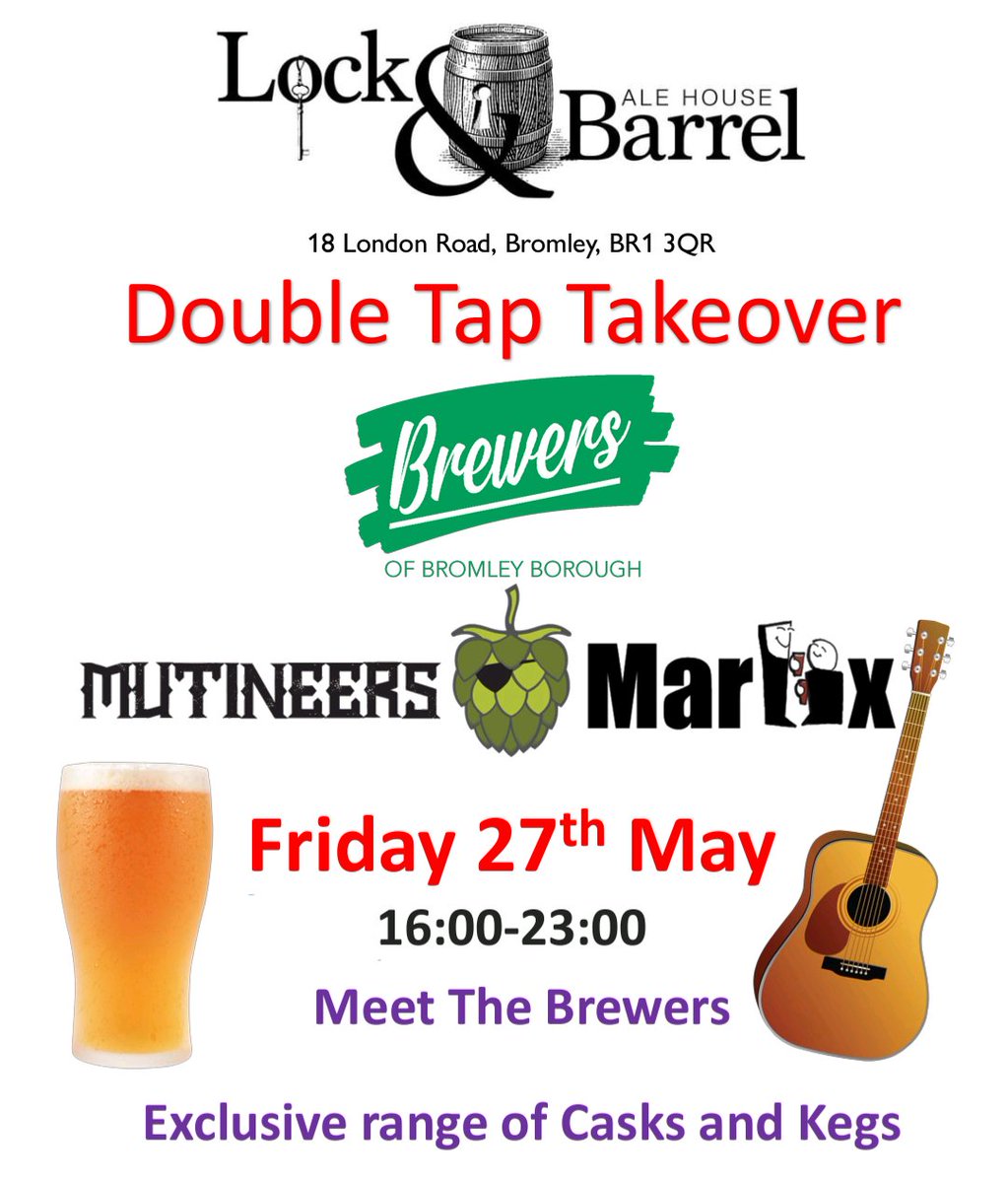 ⚠️ TAP TAKEOVER DAY!!! ⚠️

Head to <a href="/lockandbarrelah/">lockandbarrel</a> for a great range from <a href="/MutineersBeer/">Mutineers Brewery</a> and <a href="/marlixbrewery/">marlixbrewery</a>