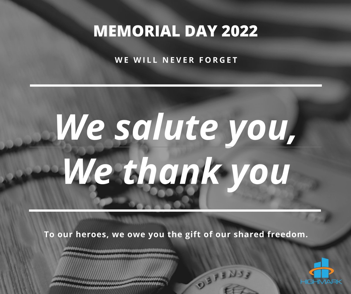 On Memorial Day 2022, we salute and thank our fallen heroes. It’s due to their tremendous efforts and sacrifice that we enjoy our freedoms today. Thank you to all who have served this great nation. Happy Memorial Day. #memorialday #memorialday2022 #freedom #heroes #usa