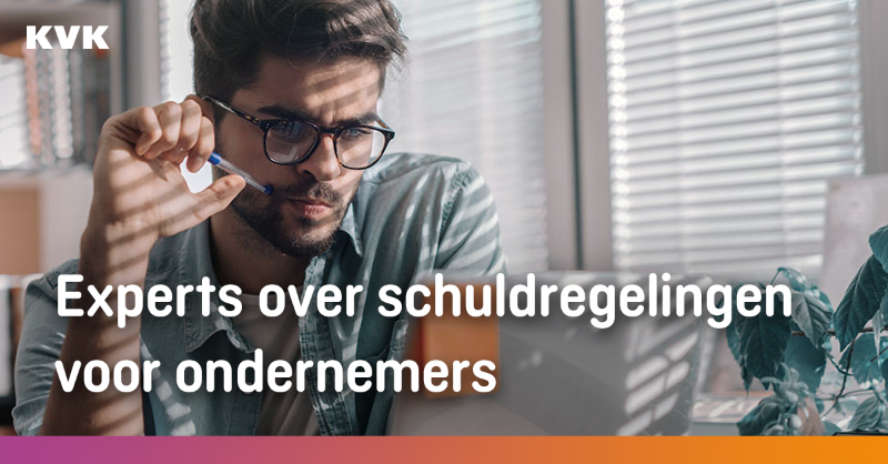 KVK_NL's tweet photo. Schuldhulpverlener Wim van Schie “Ondernemers wachten vaak te lang waardoor een oplossing verder uit het zicht raakt. Zoek zo snel mogelijk contact met je #schuldeisers als je niet kunt betalen. Of stap naar de #schuldhulpverlening in je gemeente.”
