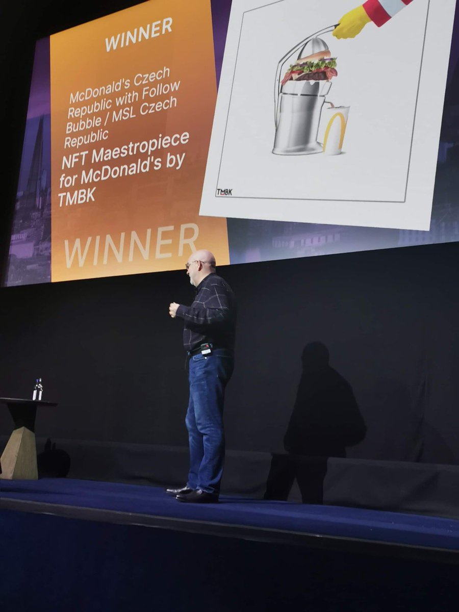 MSL doesn’t stop 🫶🏼

Third Award in #In2Sabre goes to MSL Czech Republic team for Best Meme/Viral Campaign: NFT Maestropiece for McDonald’s by TMBK 🙌🏻