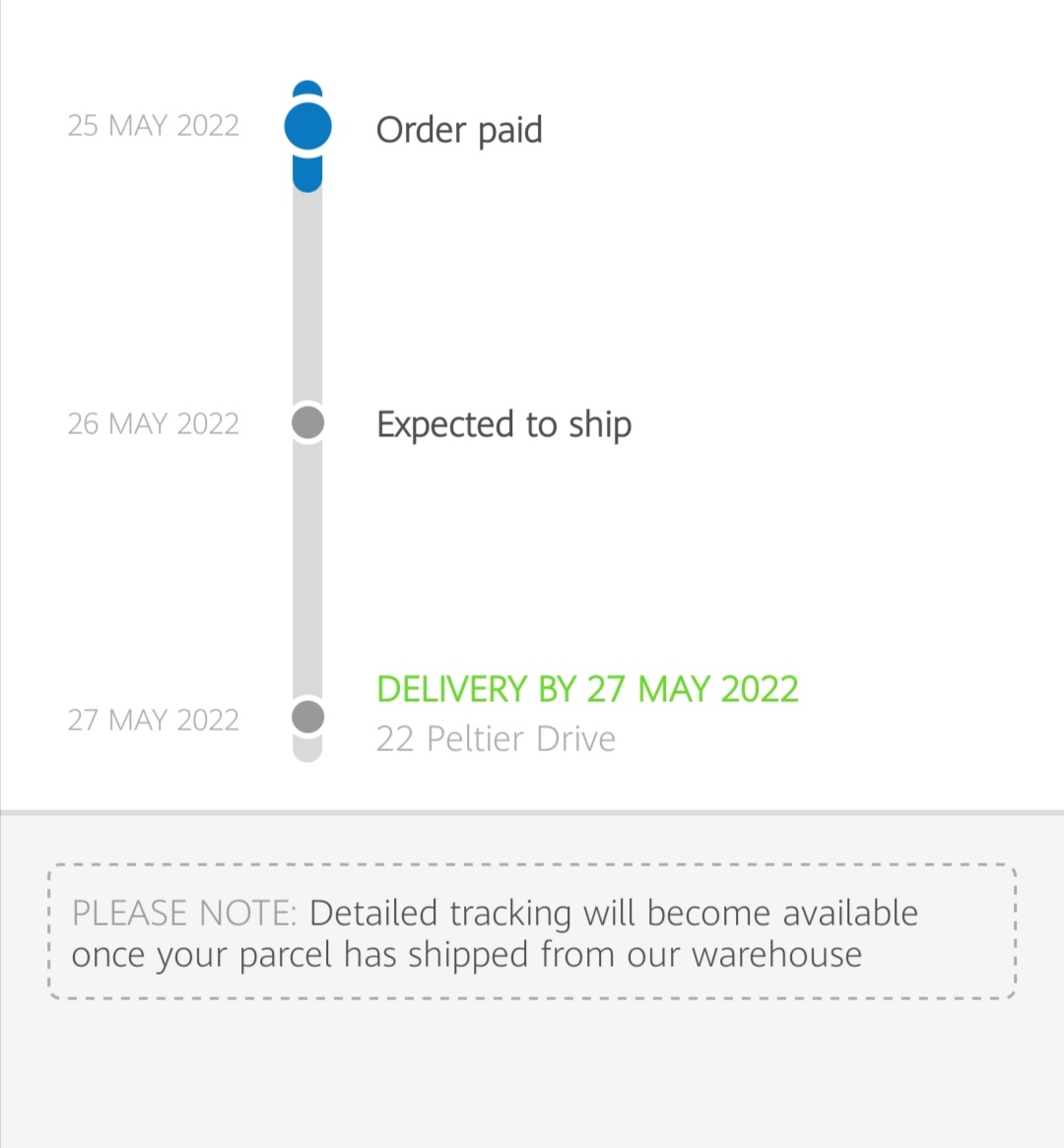 Lenntia's tweet photo. @TAKEALOT so it's meant to be delivered today but it hasn't been shipped, is it still arriving before 5pm? https://t.co/setUSDgpwg