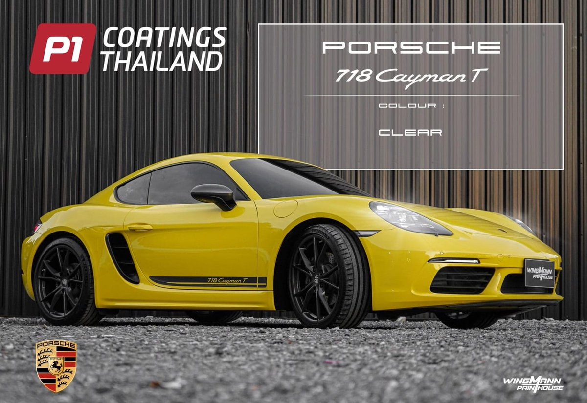 Seb_P1's tweet photo. Porsche Cayman T protected with P1 in transparent in Thailand! 

Our peelable car paint is 100% recycled out of used plastics!

Enquiries in Thailand: https://t.co/zPVo2W6h5z 
Global: https://t.co/ODnoLsdFHl

#p1coatings #peelablecarpaint #porsche #recycled #bodyshop #refinish https://t.co/qEKDOWBENA