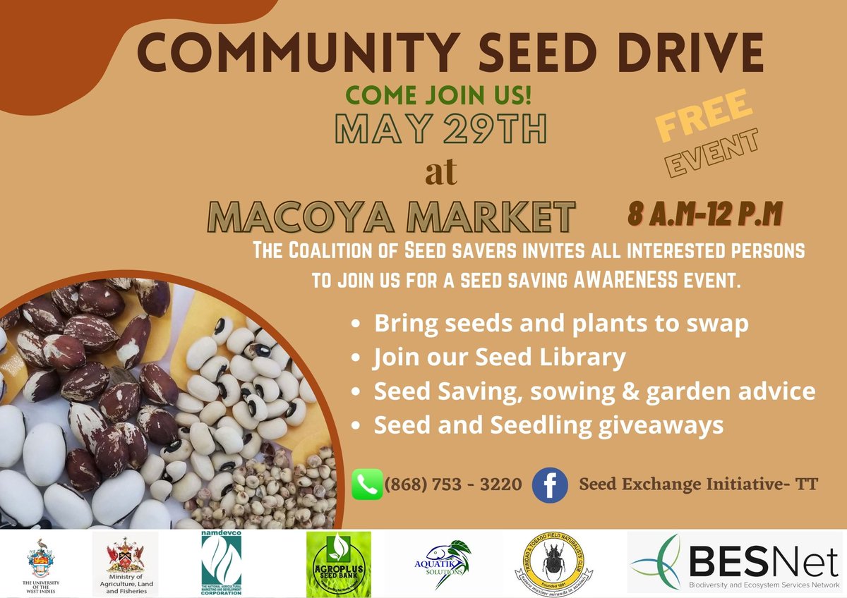 maftt_'s tweet photo. #NAMDEVCO | #FarmersMarket | #Seeds | #Seedlings | Community Seed Drive at Macoya Farmers' Market https://t.co/ntglfVMX3h