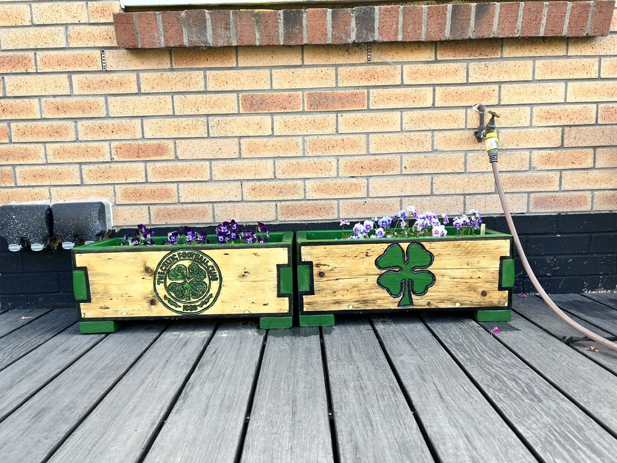 Lovely set of planters made by <a href="/GPlanters67/">Garden.Planters67</a> which finish my new decking off lovely. Superb craftsmanship and I am delighted with them. The detail is stunning. Thanks again!! 😊🍀