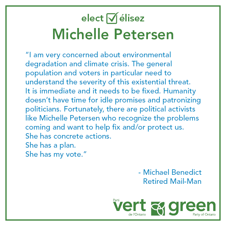 I am committed to making Orléans a more caring, connected and climate-ready community!
Thank you, Michael, for your trust and your vote!
We need to act now. We can't afford to wait! 
June 2nd, vote for @OntarioGreens  !

#onpoli #elxn43 #VoteGreen