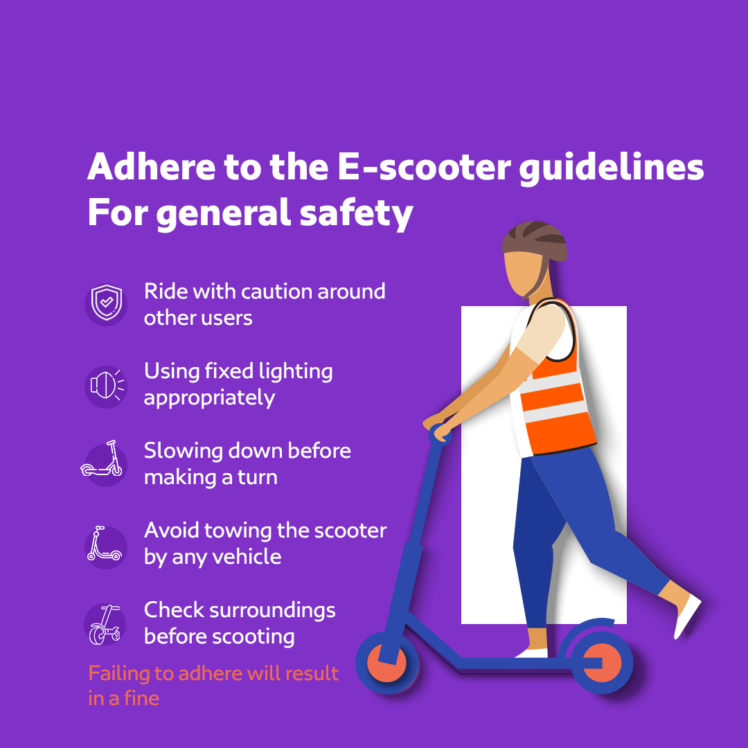 rta_dubai's tweet photo. Here are some guidelines that should be adhered to while riding the e-scooter on the tracks specified by #RTA after obtaining a riding permit via our website https://t.co/d59n6xYb3x to avoid getting any fines.  
To request a permit: https://t.co/qlnyhrCtF4
@DubaiPoliceHQ https://t.co/Gju2DN9sV9