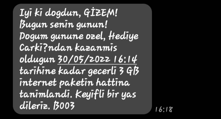 Teşekkürler #Vodafone 🥳