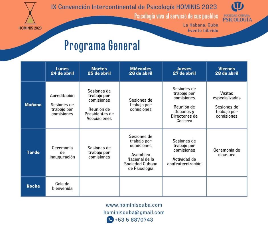 SCPsico's tweet photo. HOMINIS 2023 ofrece un programa variado.
Puedes ser protagonista de esta experiencia, participando como delegado oyente o ponente.
Nuestro programa está esperando a ser enriquecido con tu contribución. ¡Hazlo ya!
https://t.co/LYwnCh0Bg5
#psicotwitter https://t.co/Ze2nGz9Sig