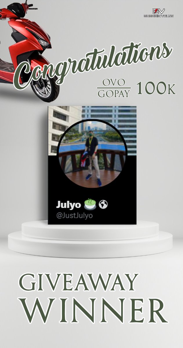 Selamat buat sobat <a href="/JustJulyo/">July🜃 </a> yang memenangkan saldo e-wallet sebesar 100k di giveaway kali ini. Tunggu DM dari kami ya!🙌