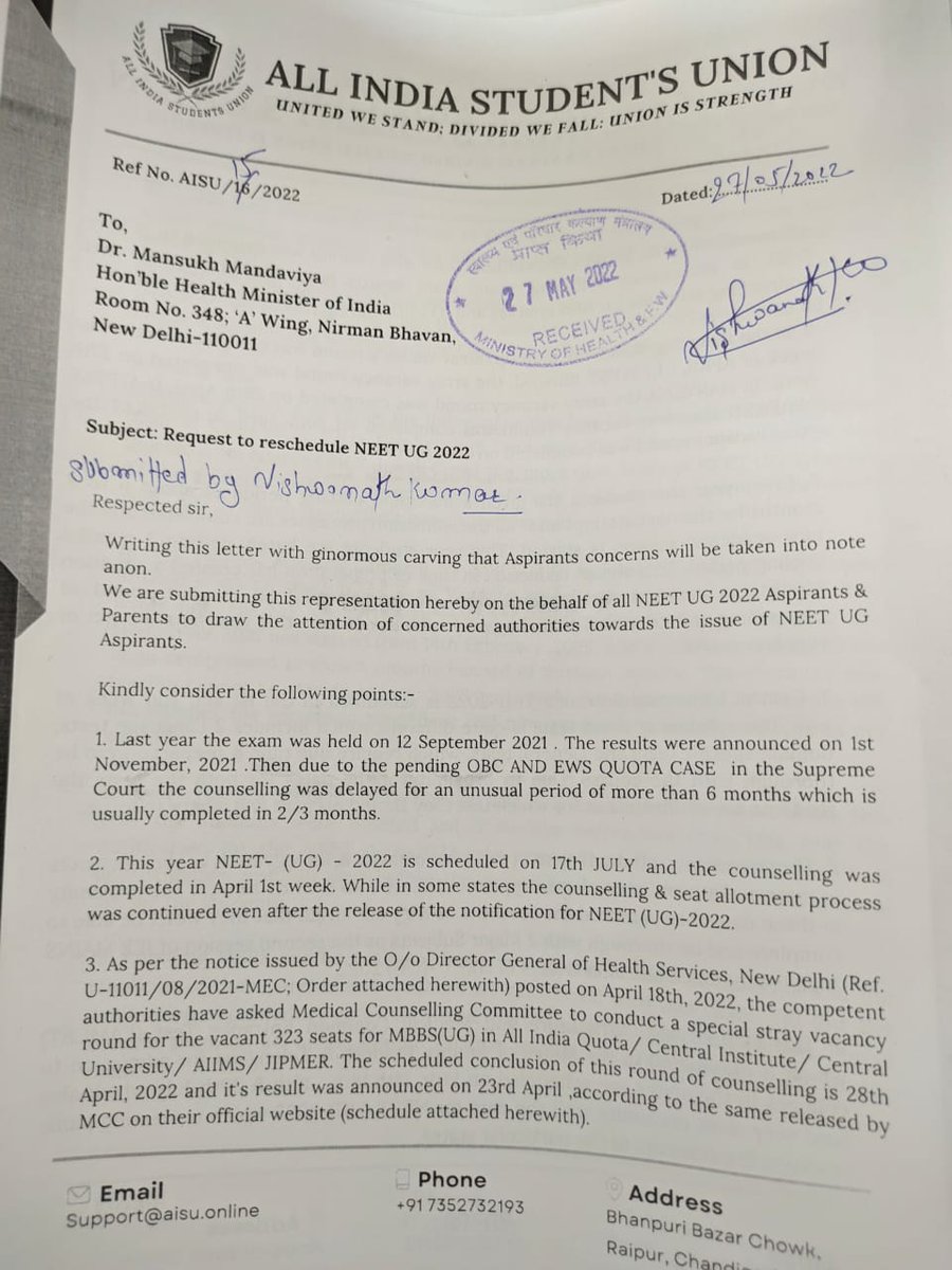 itsmehsghosh's tweet photo. All Media houses kindly amplify NEET UG students Issue 

@htTweets @ndtveducation @timesofindia @indiatvnews @ZeeNewsEnglish @Zee_Hindustan @DDNewslive @IndiaAheadNews @JagranNews @DainikBhaskar @CNNnews18 @Zee_Hindustan @IndianExpress https://t.co/OsCY2948R4