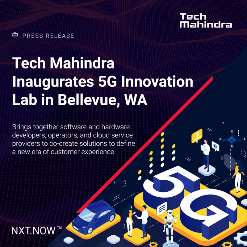 tech_mahindra's tweet photo. We're extremely delighted to inaugurate the #5G Innovation Lab in Bellevue, WA. The lab will combine a broad ecosystem of innovators &amp; partners to build end-to-end solutions for enterprise.

Know More: https://t.co/quk1A8db0S

#NxtNow #CustomerExperience