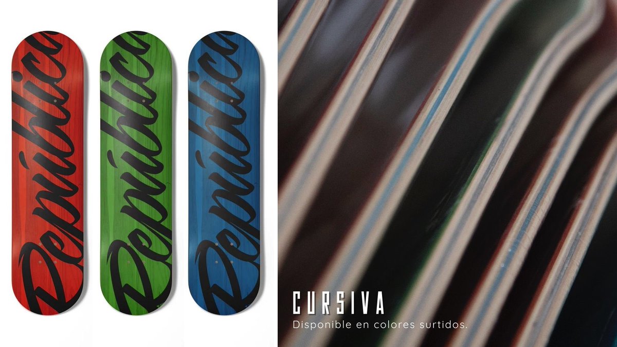 Tablas Cursiva 
Disponible en <a href="/FishSkate_/">Fish Skate Culture</a> #Guatemala #skateboarding #Skatelife