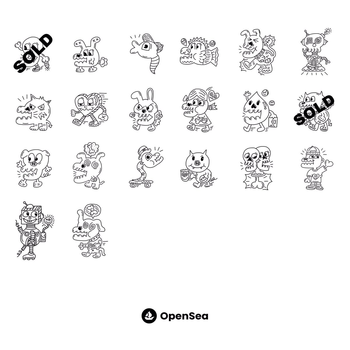 batchin1999's tweet photo. The Doodle Character Cartoon Finger Drawing (Black)
My Doodle Character Cartoon Were Sketched By My Finger Every Single Pieces 0.008 - 0.009 $ETH

https://t.co/0GVfV0Y0Bj

#ETH #Ethereum #NFTCommunity #NFTCollector #Cartoon https://t.co/SLISR3pfmL