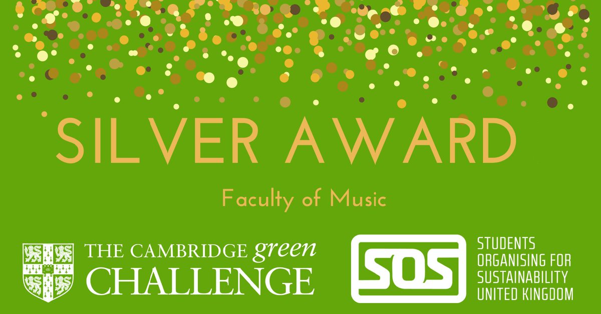 Music_GreenTeam's tweet photo. We are delighted to have achieved a Silver award from @CambridgeSust in this year's #greenimpact! Looking forward to the awards ceremony 🥳 https://t.co/bZbd0pgGxG