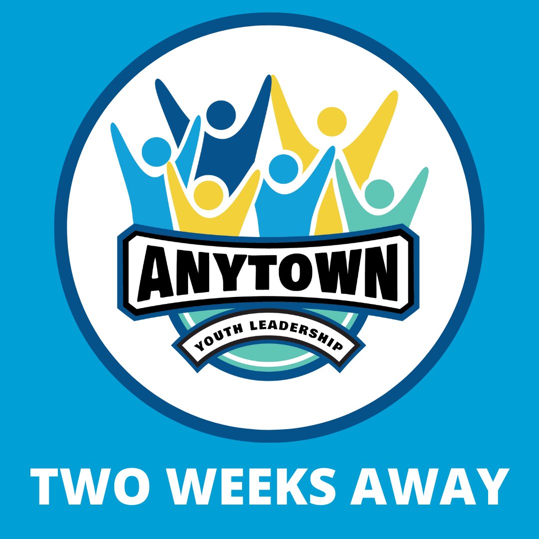 We are officially TWO WEEKS
AWAY from #Anytown. There is still time to complete an
application and attend our FREE youth leadership
institute June 12-17. Anytown is open to any high
school student.

Apply today at nccjgreaterdayton.org/anytown