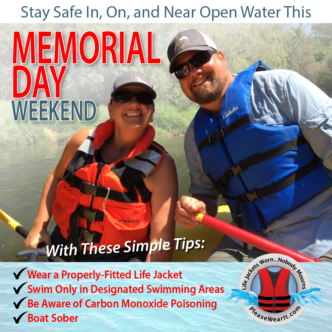 USACEHQ's tweet image. Following these tips can help ensure that you have a good #MemorialDay weekend. Historically, this is one of the riskiest times of the year for boating and water-related activities and many fatalities occur. Remember #LifeJacketsWornNobodyMourns @pleasewearit #USACEeducates