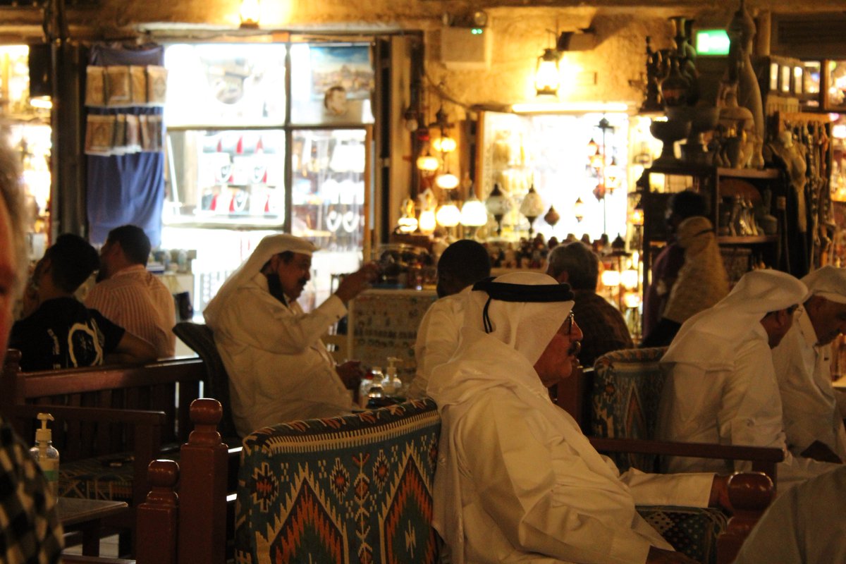 City_Press's tweet photo. #DiscoverDoha | As the golden sunset fades and the cool night emerges, so the marketplace comes alive. Lights adorn every corner, jolly groups occupy every table and shoppers jostle for a bargain. Walking through the narrow alleys is a magical experience https://t.co/ljiZ3bsnw1. https://t.co/q8yObEUMMe