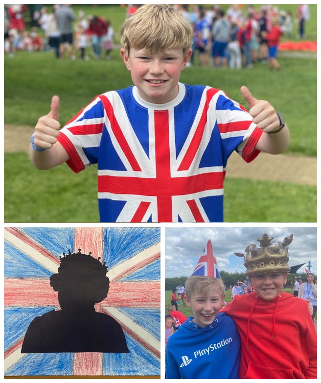 Just some of the wonderful activities that our children have been taking part in today celebrating The Queen's Platinum Jubilee. Thank you to @WestNorfolkBC for their donation. @WNAT_Home @beckywalker306 @JubileeNorfolk