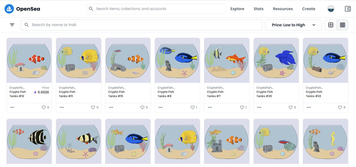 Crypto_FishTank's tweet photo. The images/metadata of the Crypto Fish Tanks collections has been revelied❗️
You can check how the CFTs minted by the team look like on:

https://t.co/MYL3HoBQWD

#NFT #NFTs #NFTart #NFTcollector #NFTproject #polygonNFT #openseaNFT #maticnft #NFTCommunity https://t.co/MZ5plxSukX
