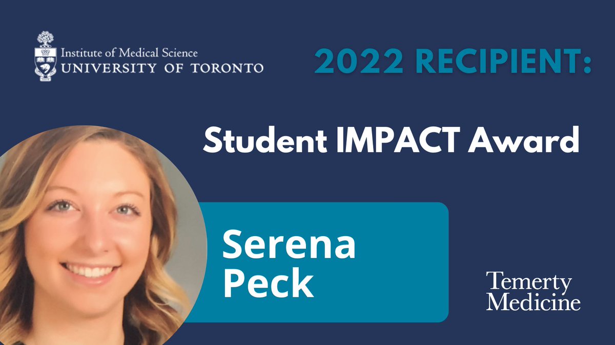 Institute of Medical Science (@uoftims) on Twitter photo Congratulations to Serena Peck <a href="/peck_s_s/">Serena S Peck</a>, MSc Student & <a href="/IMSSAuoft/">IMSSA</a> Co-President, for receiving a Student IMPACT Award for making outstanding leadership and extra-curricular contributions to the IMS. Find out more about Serena's accomplishments here: ims.utoronto.ca/student-impact… Congratulations to Serena Peck <a href="/peck_s_s/">Serena S Peck</a>, MSc Student & <a href="/IMSSAuoft/">IMSSA</a> Co-President, for receiving a Student IMPACT Award for making outstanding leadership and extra-curricular contributions to the IMS. Find out more about Serena's accomplishments here: ims.utoronto.ca/student-impact…