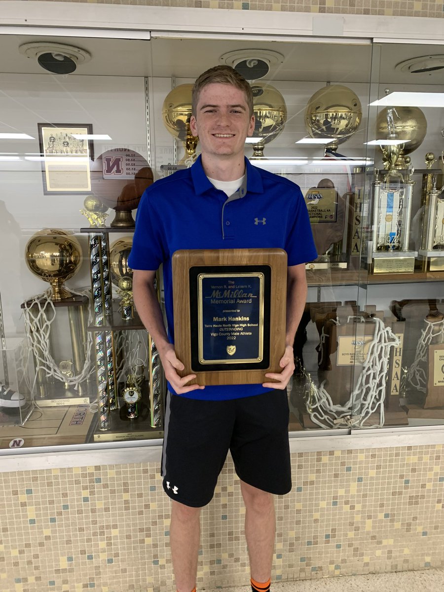 Terre Haute North senior Mark Hankins has been named the 2022 boys McMillan Award winner. He was a standout player in basketball and tennis. It’s the highest individual honor a male athlete can earn in Vigo County.