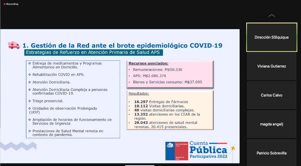 Saludtarapaca's tweet photo. #FelizViernesATodos En este momento com @Saludtarapaca rendimos nuestra #CuentaPúblicaParticipativa de Gestión 2021 ante la comunidad @ministeriosalud @DPRTarapaca @Gore_Tarapaca @SeremiSalud_I https://t.co/8UvHYxol9e