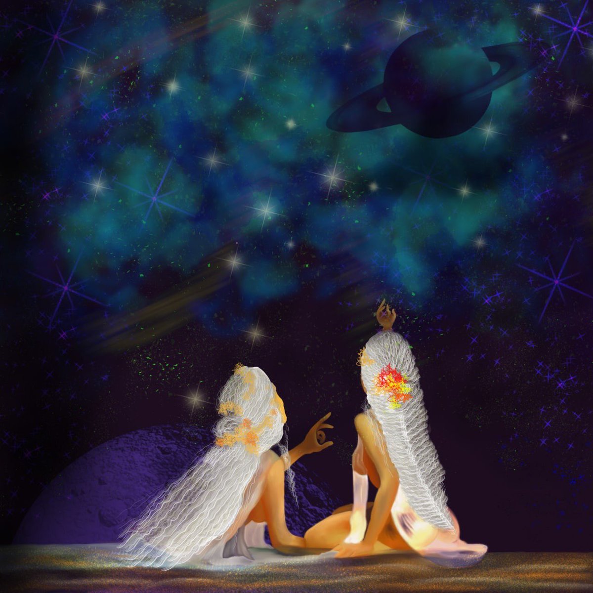 ItsNaastaaraan's tweet image. Dream land 
Available on @foundation 

My fresh drop ✨
Finally after 2 months I’m finished this painting 🥰
I’m so happy cuz I learning a new thing every day about @Procreate 
#painting #WomeninNFTs #art 
Story behind this piece 👇🏾👇🏾

foundation.app/@ItsNaastaaraa…