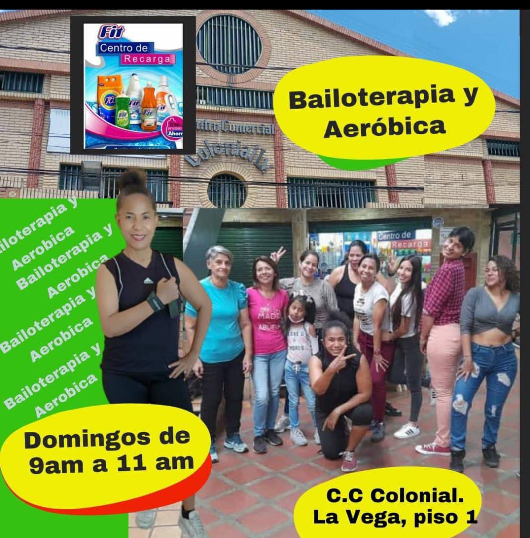 wismarco11's tweet photo. *BAILOTERAPIA* todos los domingos en el Colonial de la Vega de 9.00 a 11.00 Bs. 6 por persona incluye Hidratación. @recargafitlavega #bailoterapia @wismarco11  4241146107 https://t.co/GIhouEklPG