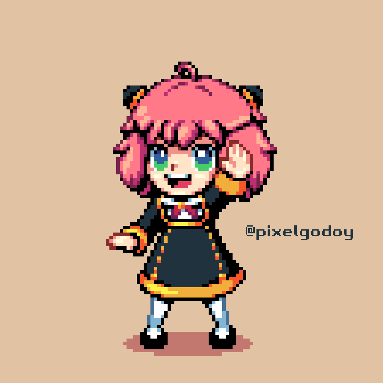 Anya Pixel Art Anime 32x32 en 2023