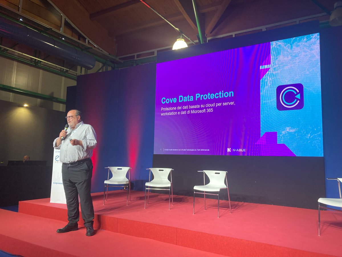 CipsInformatica's tweet image. #live | Il nostro CEO @MenichettiMario e Matteo Brusco Distribution Sales Manager🇮🇹🇪🇸 di @Nable ci raccontano di #CoveDataProtection, il nuovo modo di proteggere server, workstation e dati di Microsoft 365.

#ExpoSecurity | 📍Pescara