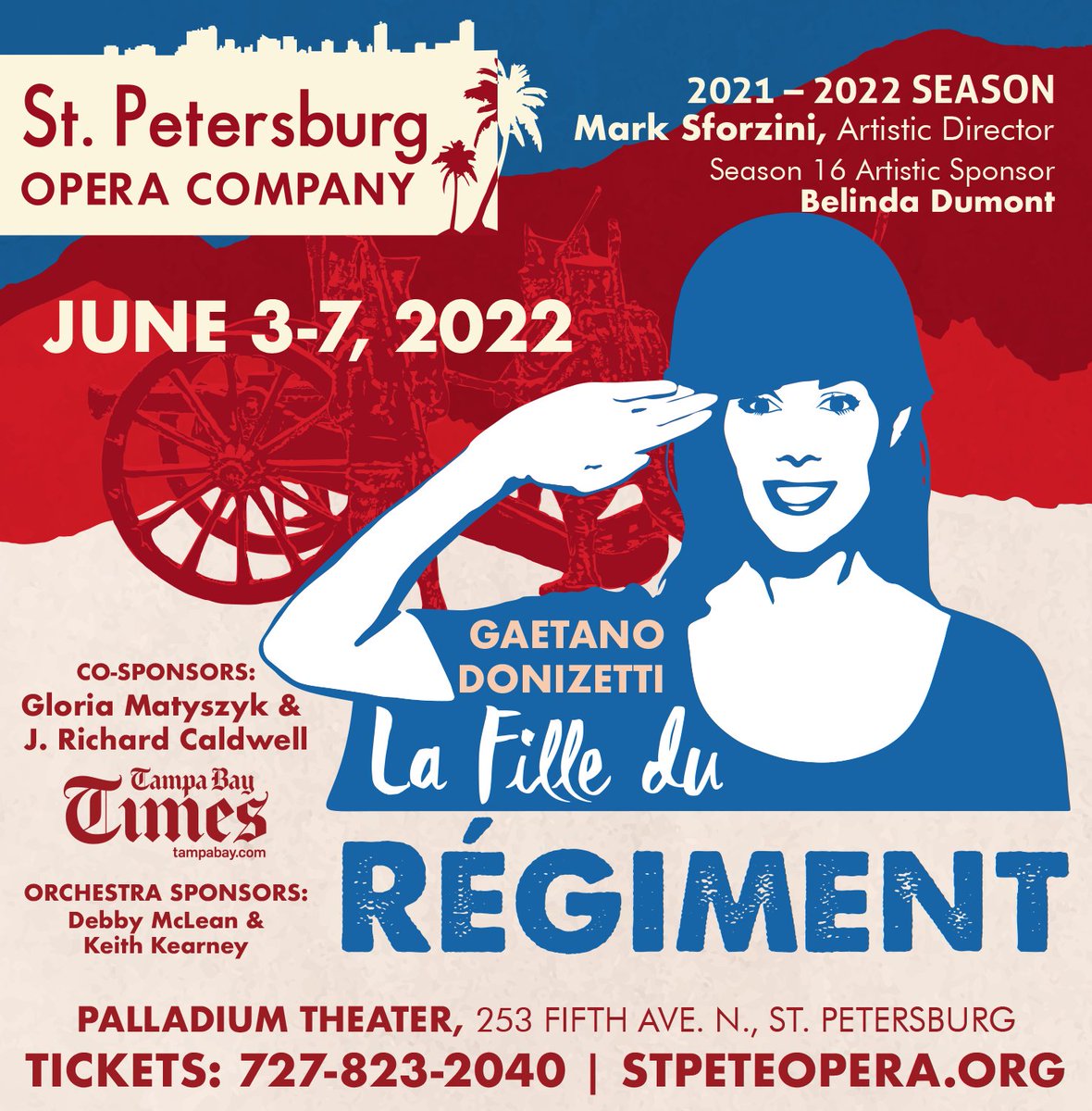 stpeteopera's tweet photo. We're just 𝟏 𝐖𝐄𝐄𝐊 away from #OpeningNight of this season's production of 𝐷𝑜𝑛𝑖𝑧𝑒𝑡𝑡𝑖'𝑠 𝑻𝒉𝒆 𝑫𝒂𝒖𝒈𝒉𝒕𝒆𝒓 𝒐𝒇 𝒕𝒉𝒆 𝑹𝒆𝒈𝒊𝒎𝒆𝒏𝒕! 🎼💂‍♀️🇫🇷

𝗧𝗜𝗖𝗞𝗘𝗧𝗦 ➡ https://t.co/gv0QFWUJgX

#StPeteOpera #SPORegiment #DaughterOfTheRegiment #LaFilleduRégiment #Opera https://t.co/BuBCkHD5hZ
